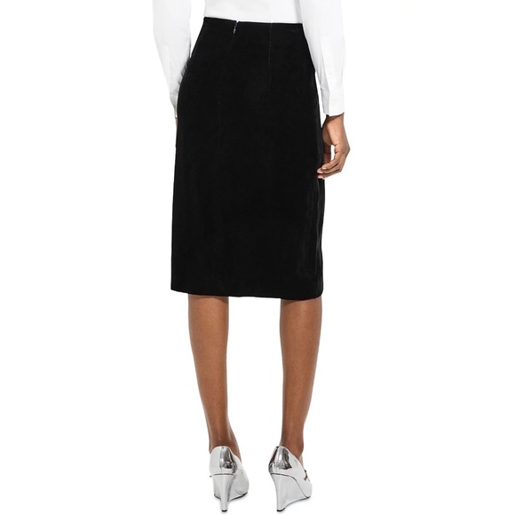 NEW Theory Slit Pencil Skirt in Stretch Velvet Sz. 14 - Picture 3 of 5